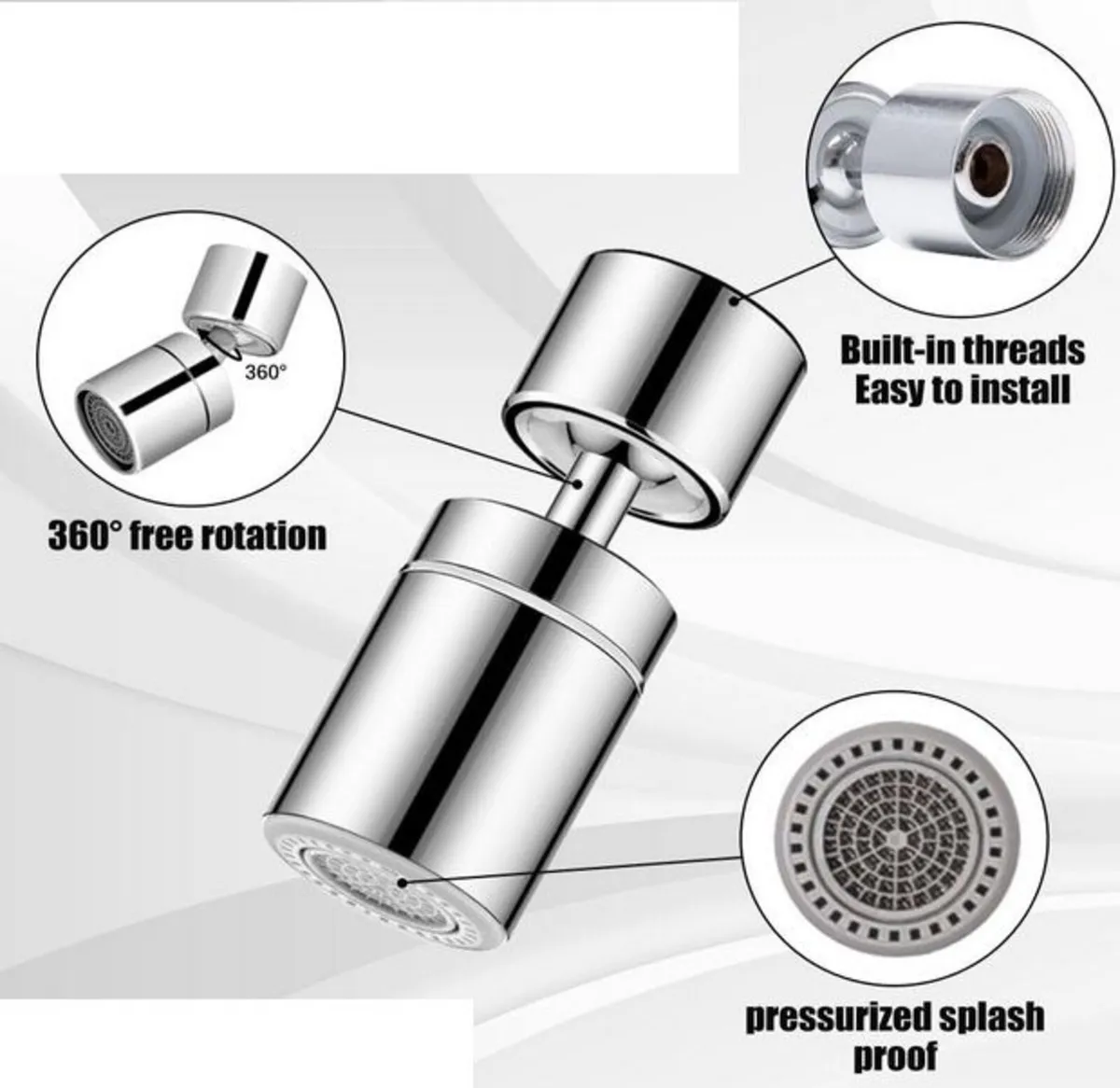 360° Rotatable FM22/M24 Kitchen Tap Aerator - Image 3