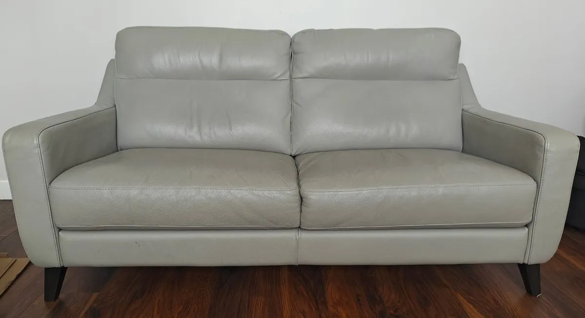 2 Seater Leather Sofa - Image 1