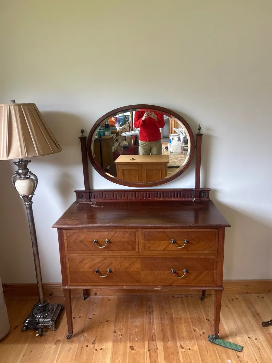 Vintage Solid Hardwood Dressing Table - Image 1