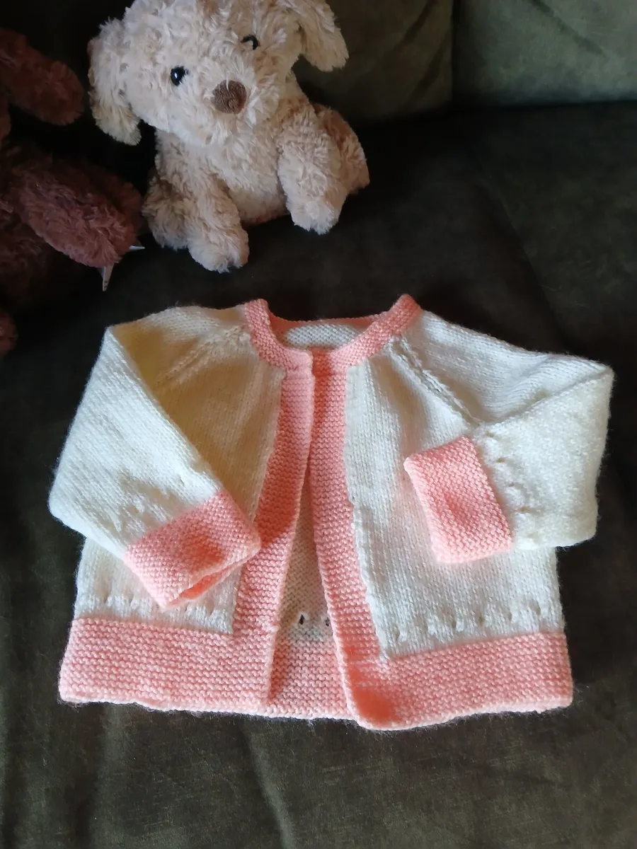 Hand knit baby cardigan - Image 2