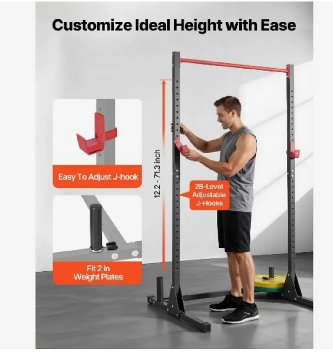 Power Cage Squat Rack, Multifunctional - Image 2