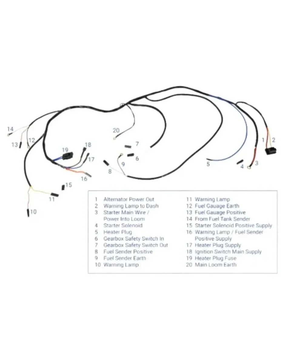 Wiring Loom Massey Ferguson 135 Alternator Type - Image 2