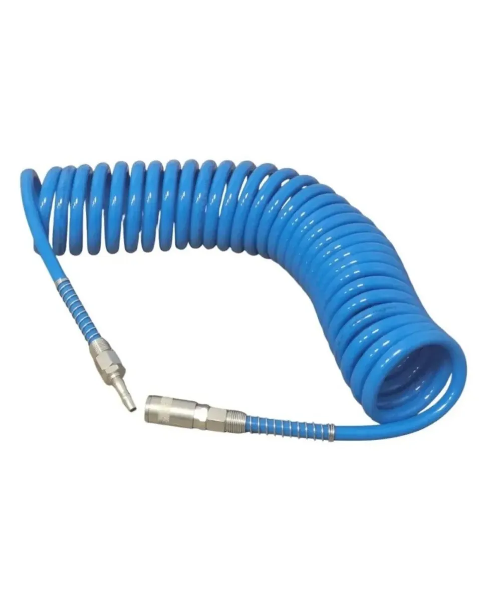 Air Compressor Recoil Hose 8 M, Hi-flo Couplings - Image 1