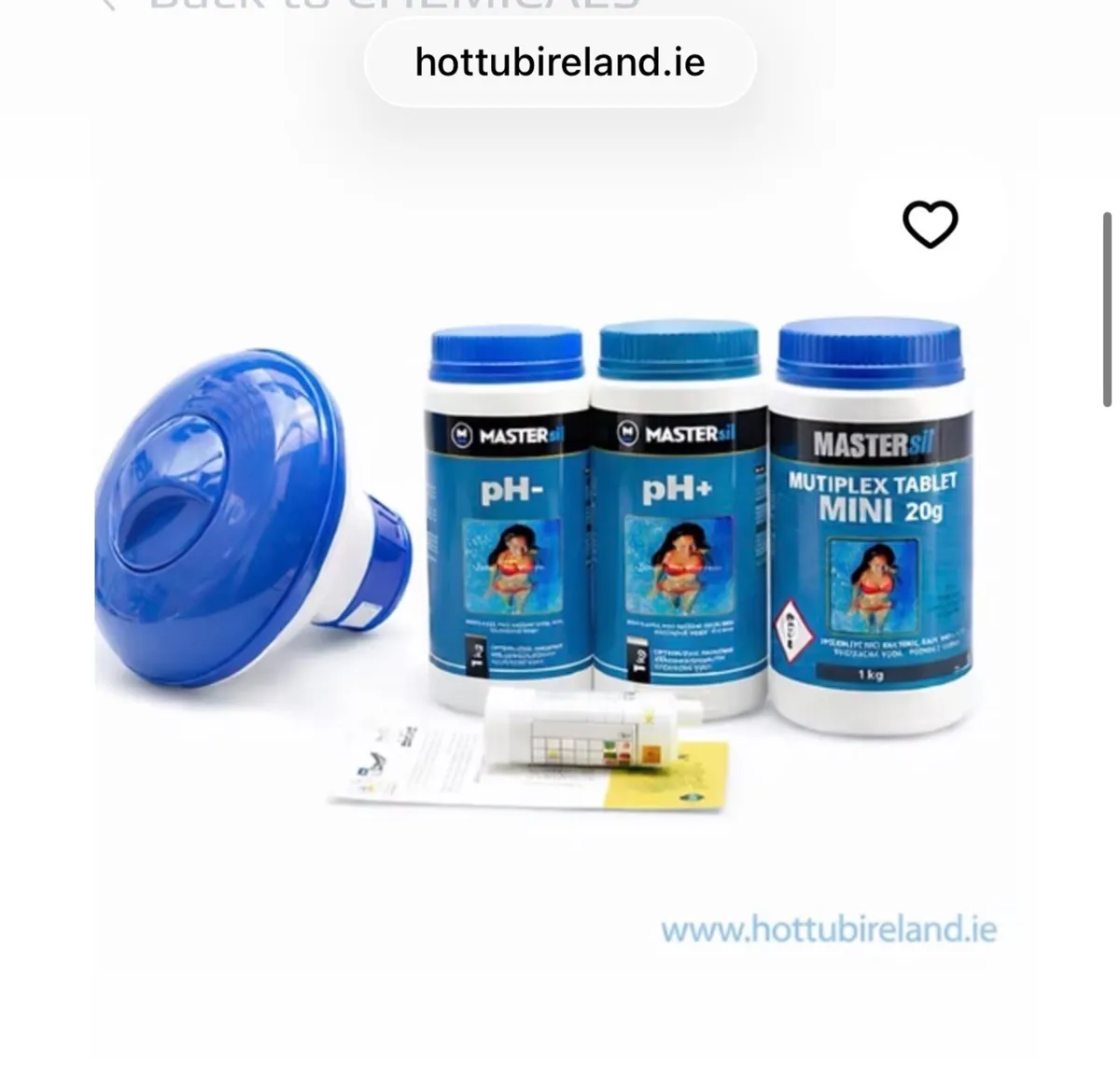 Chlorine chemical kit for hot tub and pool