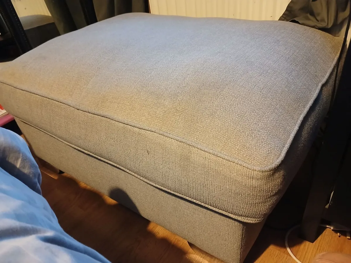 Light grey footstool - Image 2