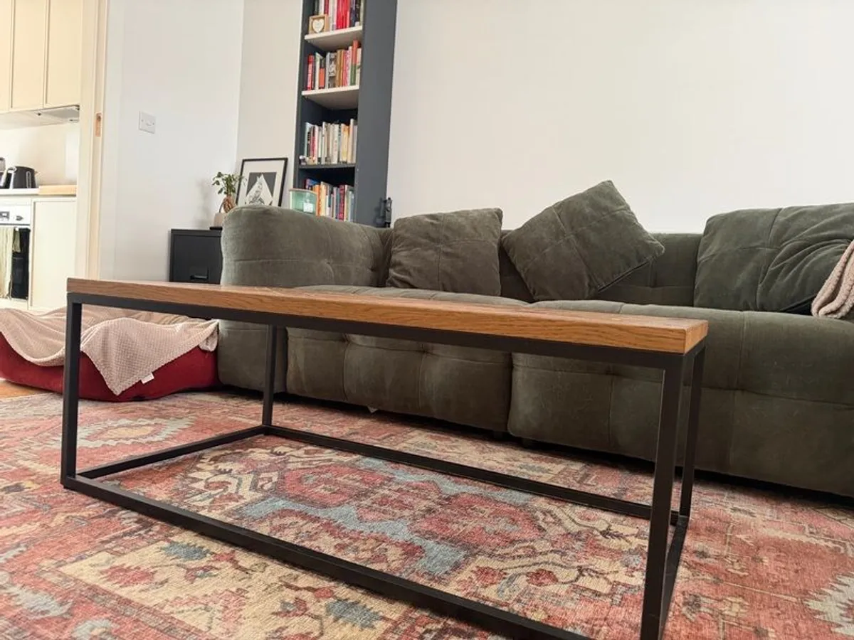Rustic Oak & Peppercorn Coffee Table - Image 1