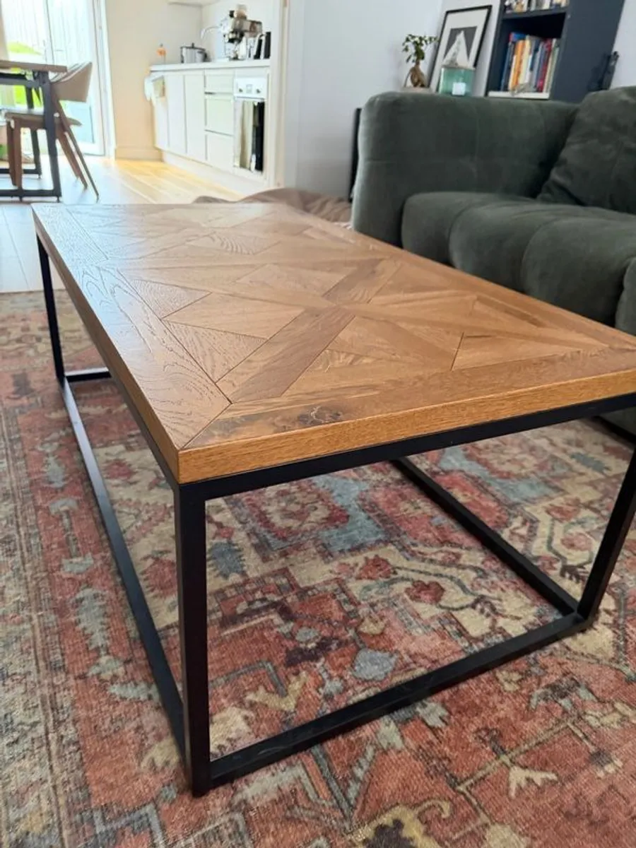 Rustic Oak & Peppercorn Coffee Table - Image 2