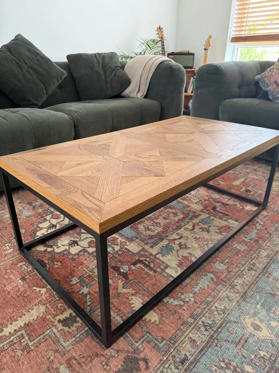 Rustic Oak & Peppercorn Coffee Table - Image 4