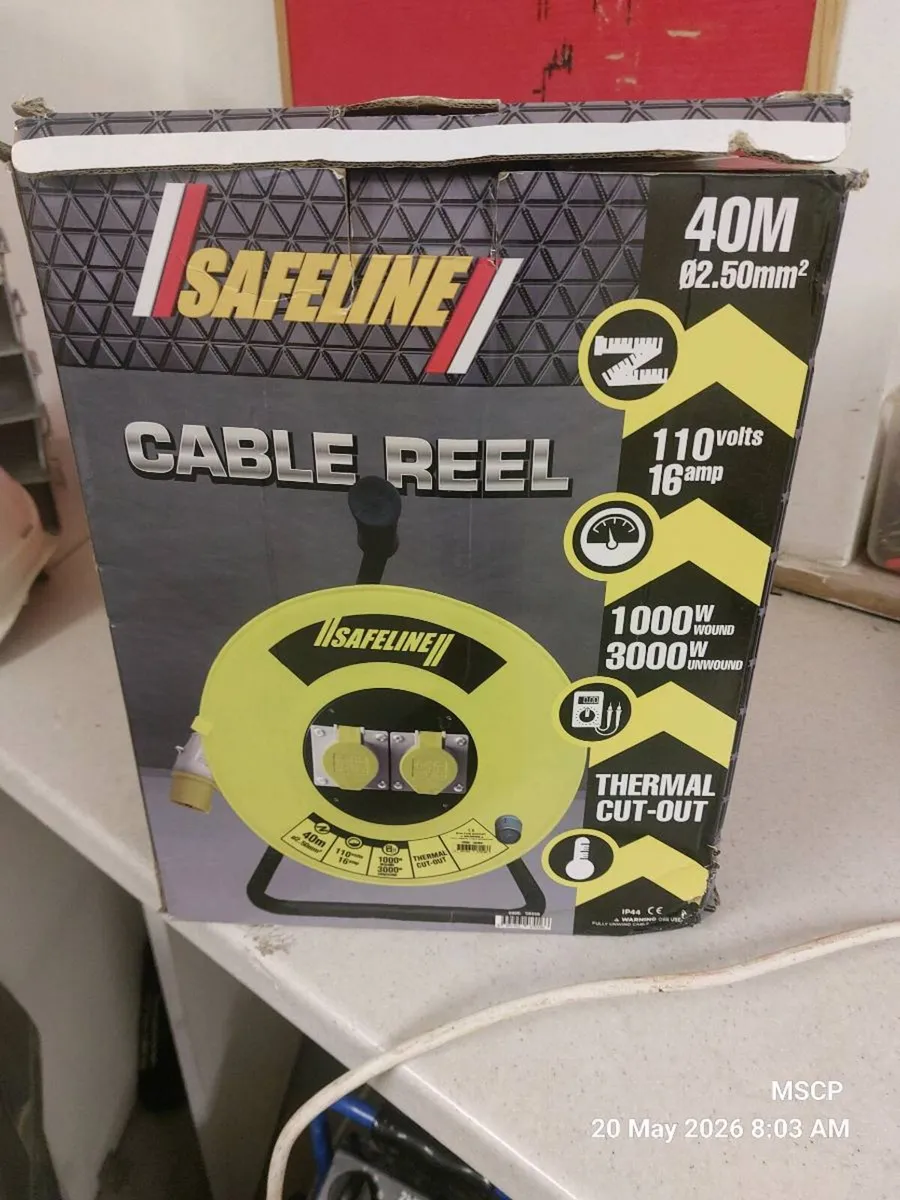 40m Cable Reel / Extension Lead – Like New - Image 1