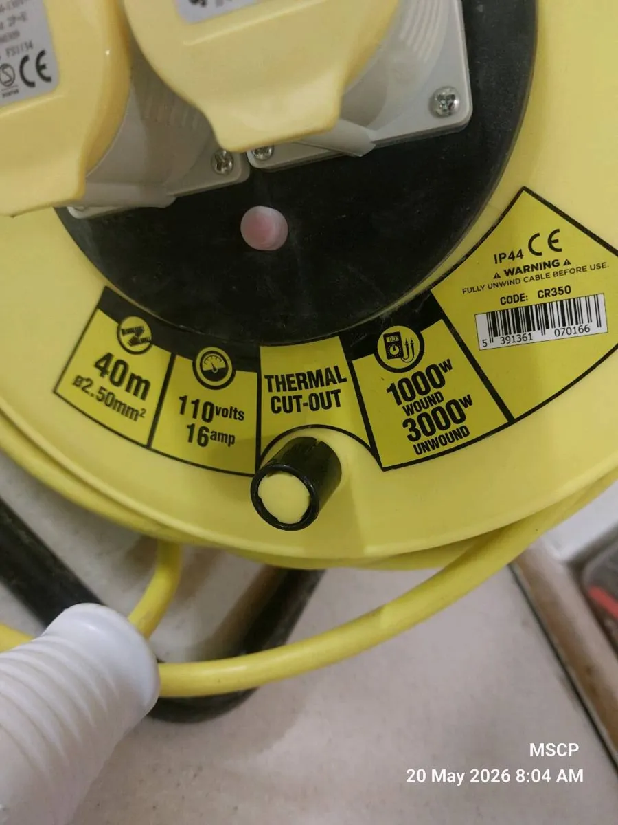 40m Cable Reel / Extension Lead – Like New - Image 4