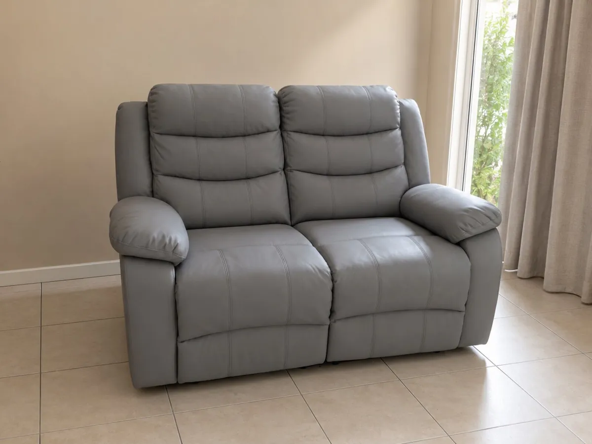 Leather Reclining Sofa Set 3 + 2 - Image 2