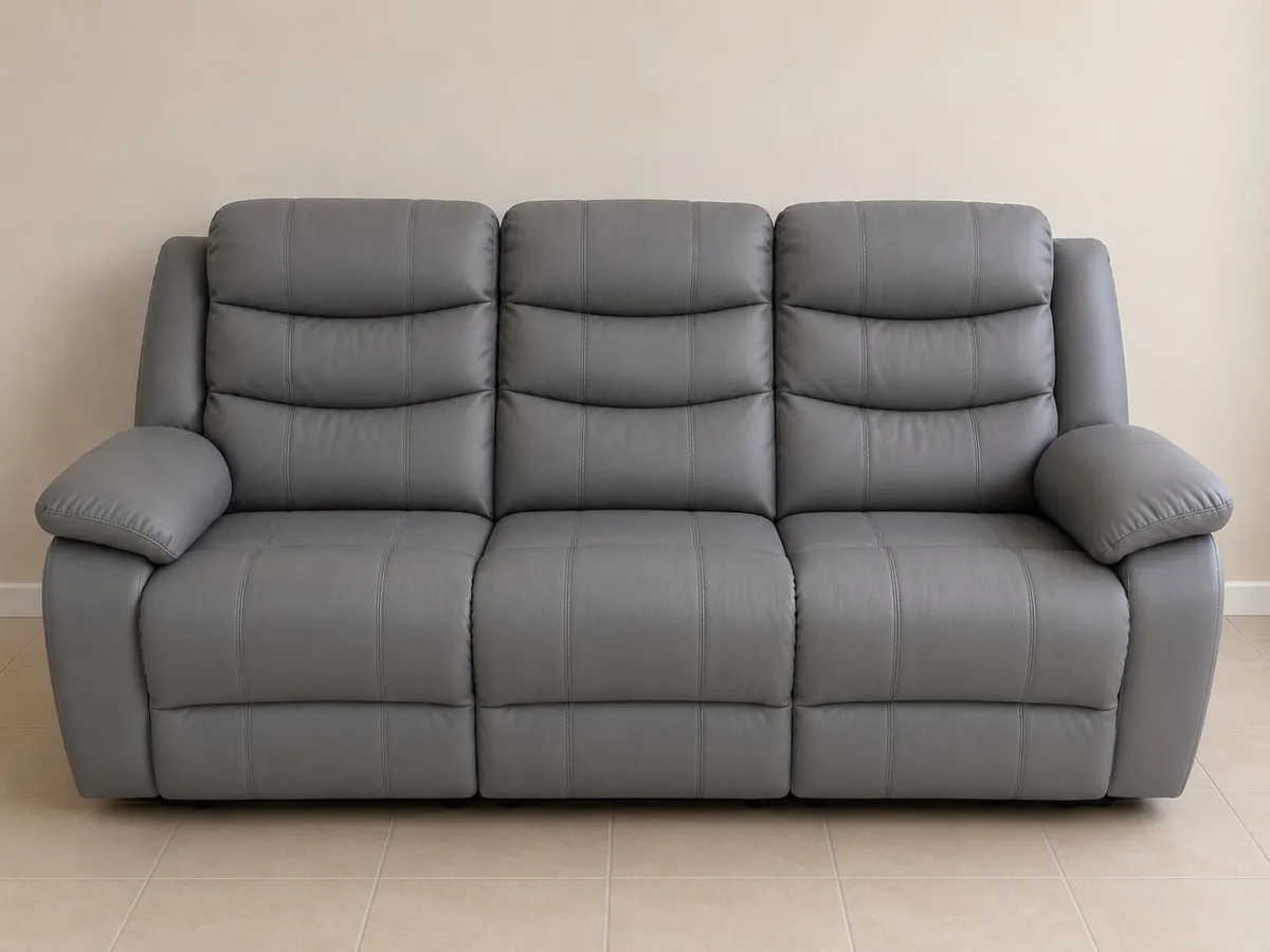 Leather Reclining Sofa Set 3 + 2 - Image 1