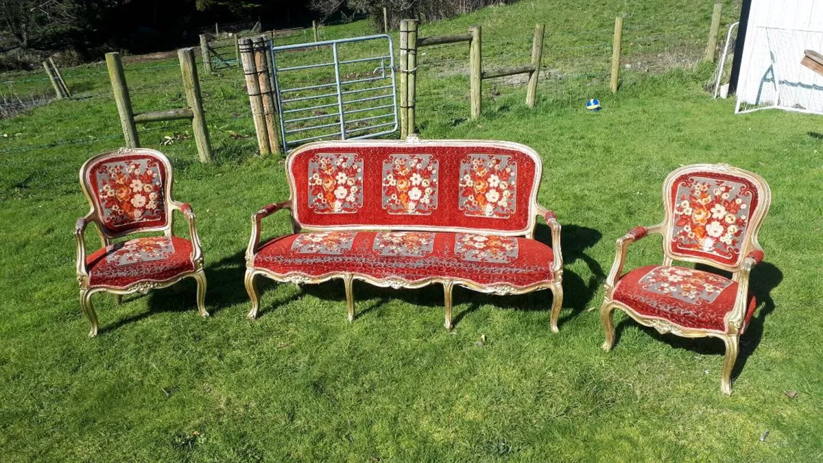 Antique Salon Suite of Furniture - Image 3