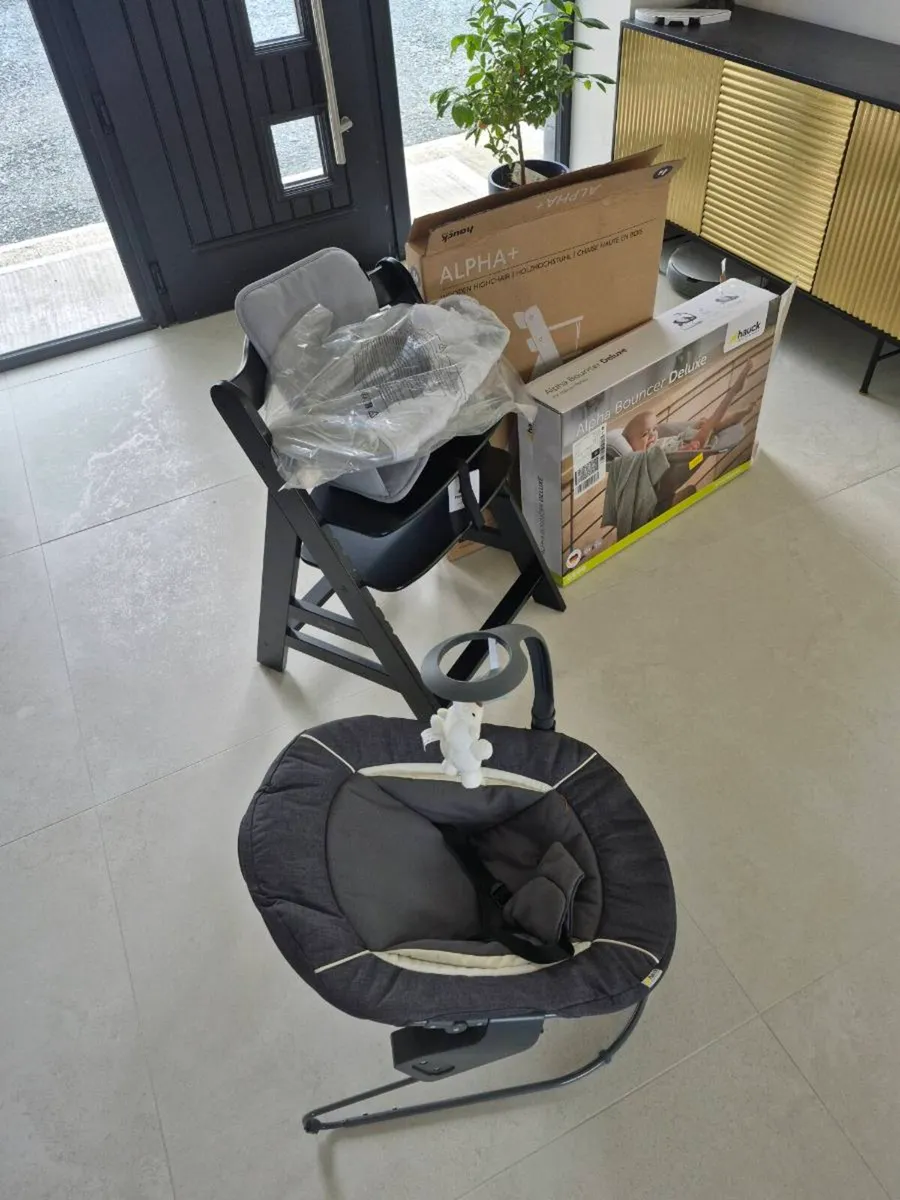 Hauck high chair and bouncer - Image 2