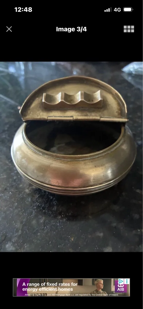 Vintage Nautical Themed Brass Ashtray - Image 3