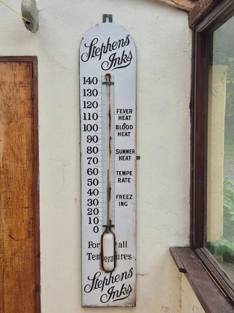 Antique advertising thermometer - Image 1