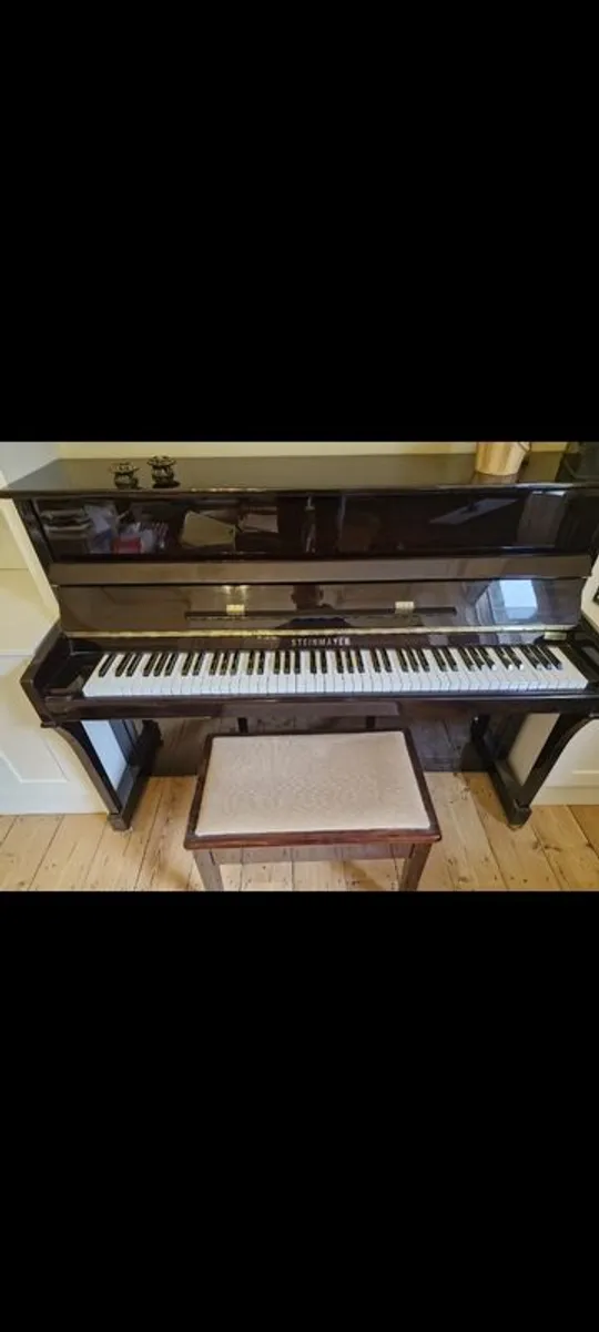 Steinmayer upright piano and stool perfect condition - Image 2