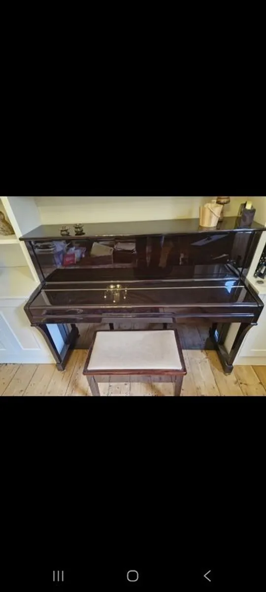 Steinmayer upright piano and stool perfect condition - Image 3