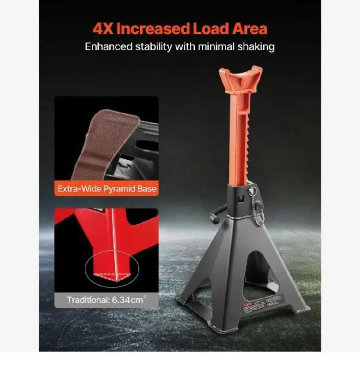 Jack Stands, 6 Ton (13,000 lbs) Capacity - Image 4