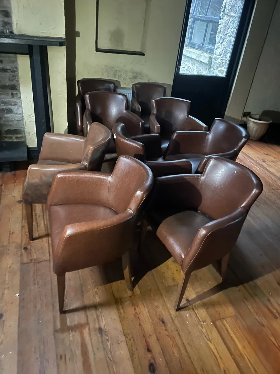 9 leather chairs