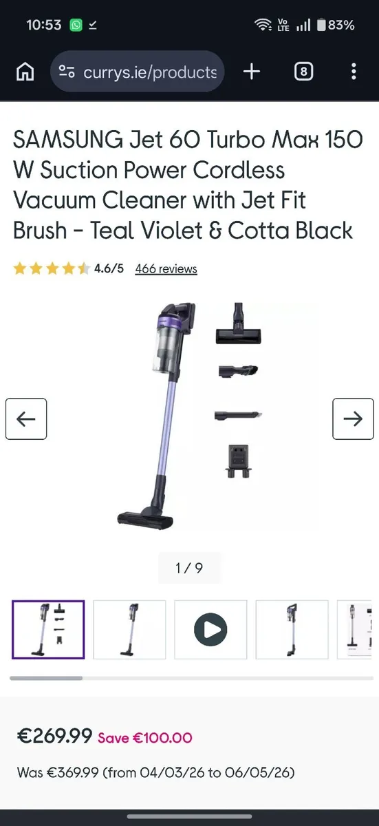 SAMSUNG Jet 60 Turbo Vacuum Cleaner - Image 1