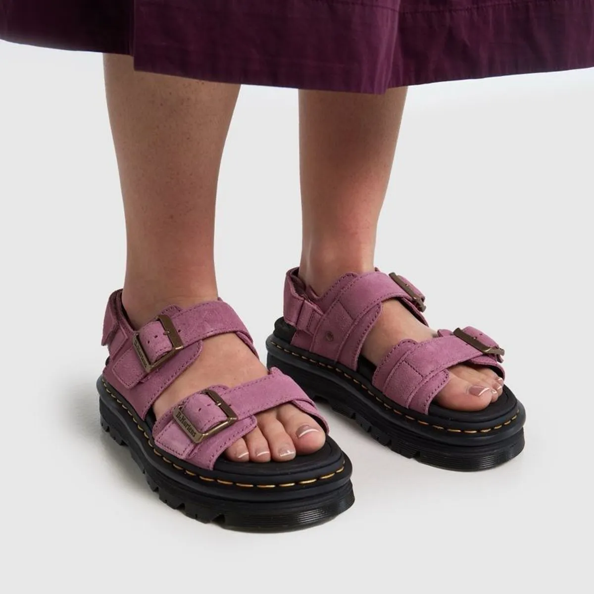 Dr Marten Pink Suede Sandal - Image 3