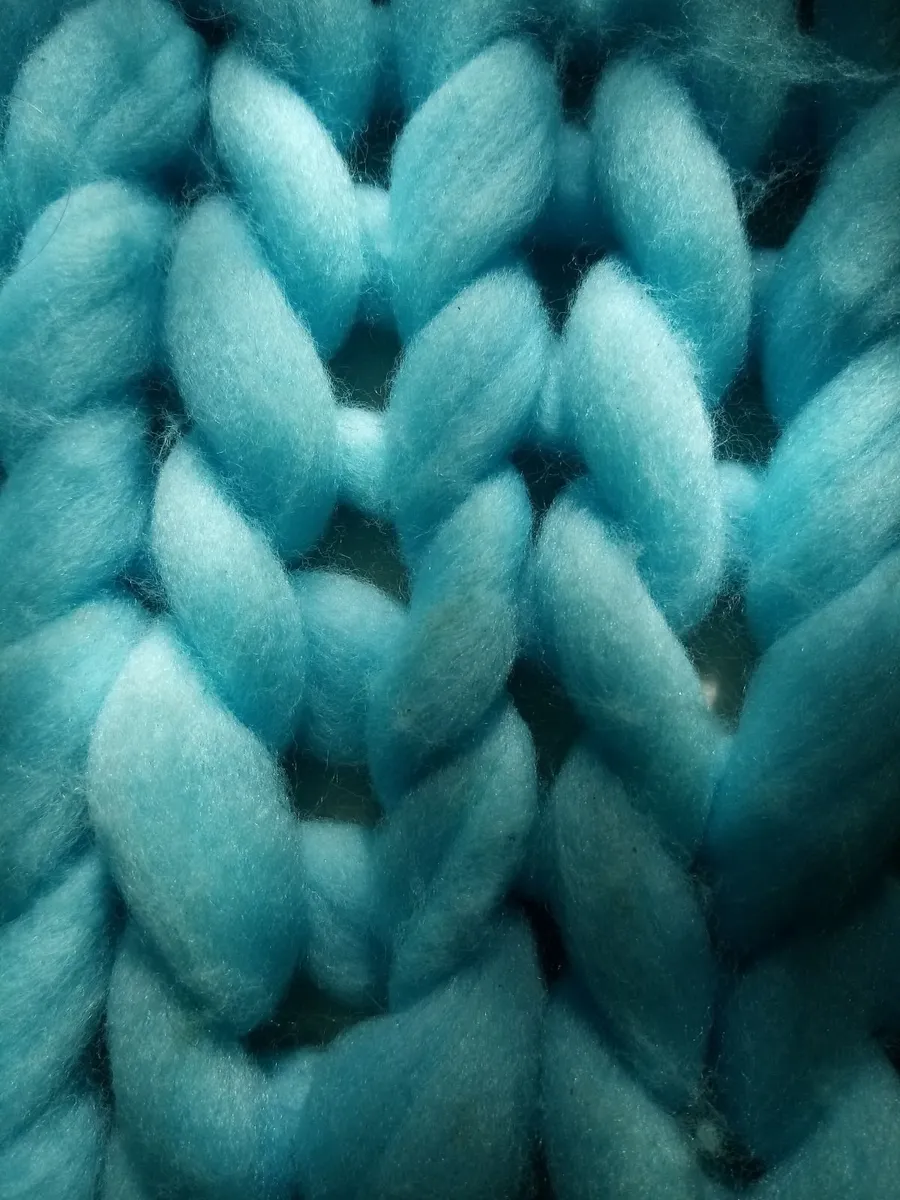 Large knit purl throw - Image 2