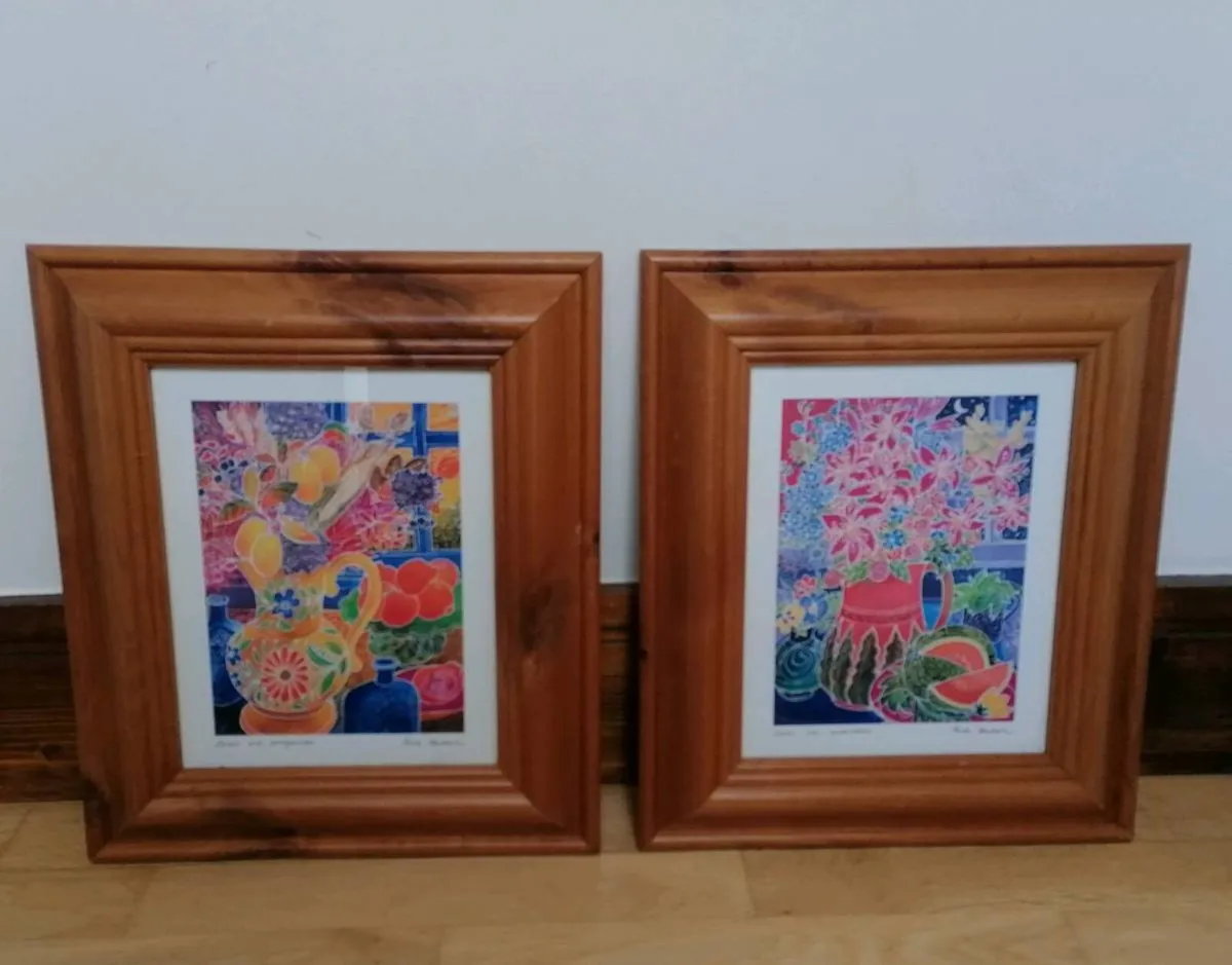 Printed Art in Wooden Frames - Image 1