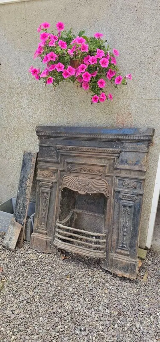 Old cast iron fireplace