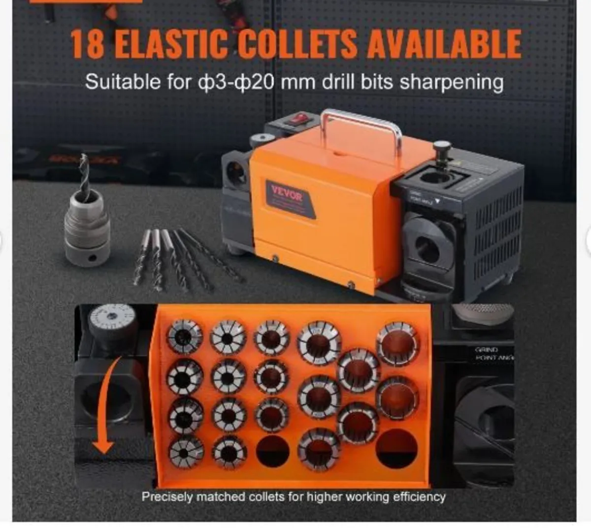 MR-20G Drill Bits Sharpener 3-20mm Bits - Image 2