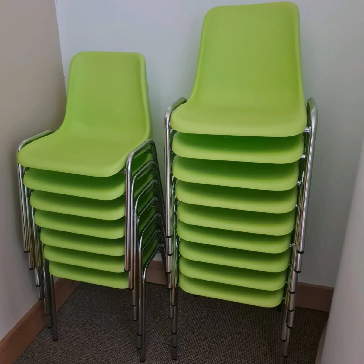 Light weight chrome stackable chairs - Image 1