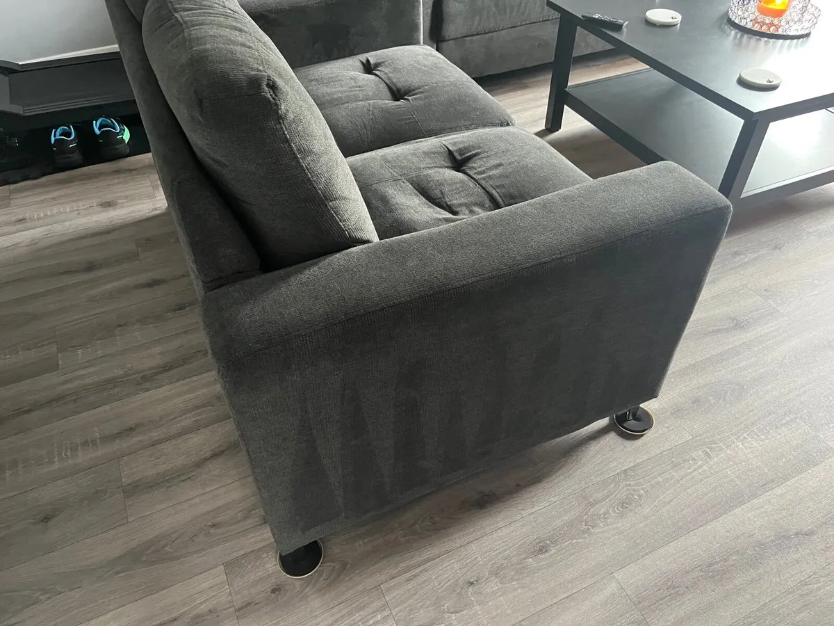 Charcoal Grey Two and three seater sofa - Image 3