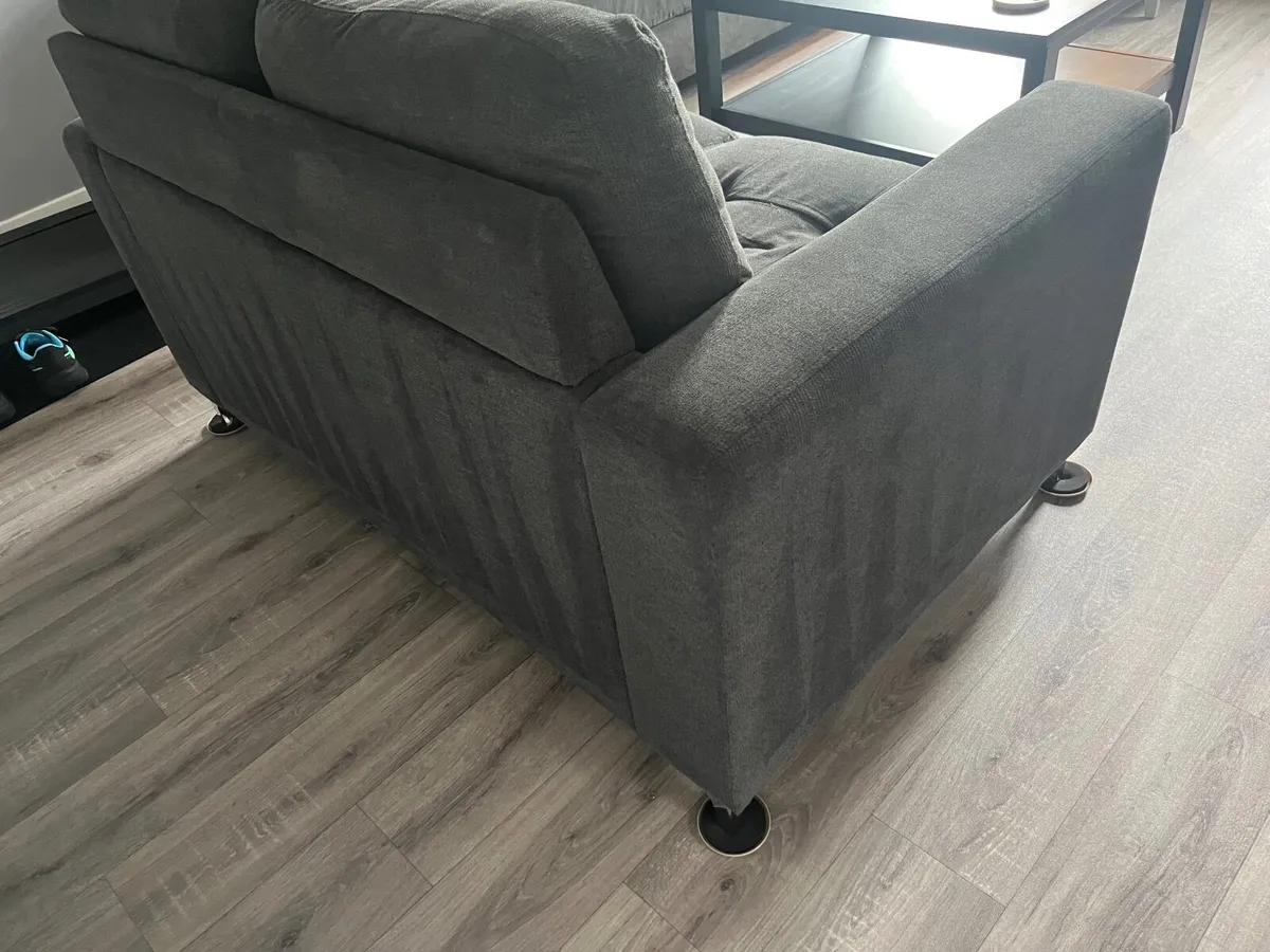 Charcoal Grey Two and three seater sofa - Image 4