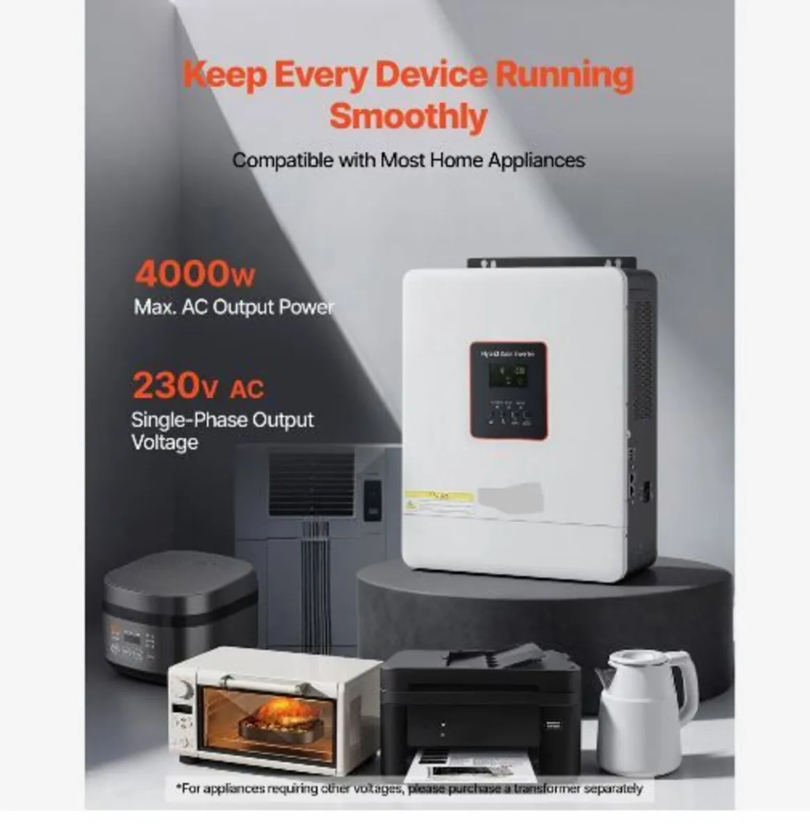 4000W Hybrid Solar Inverter - Image 3
