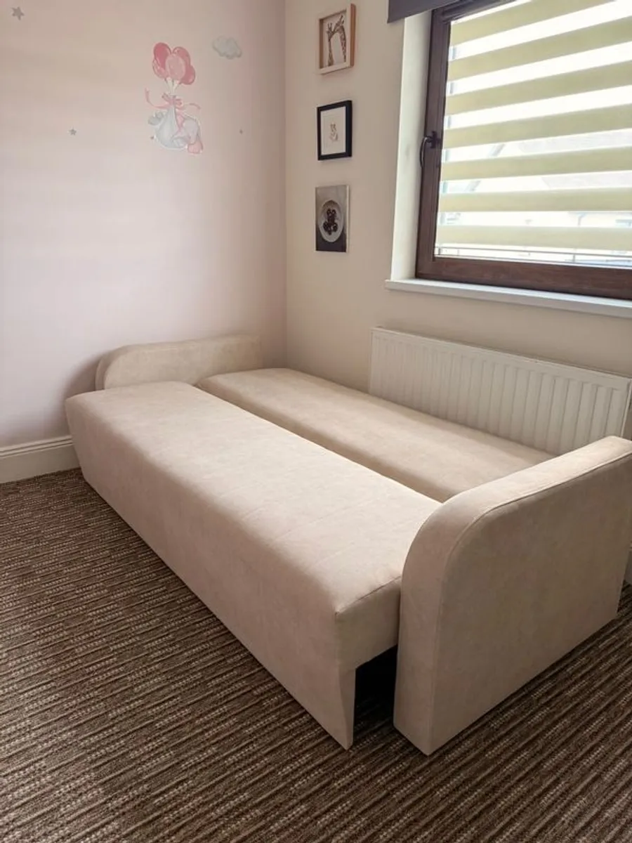 Beige sofa bed - Image 2