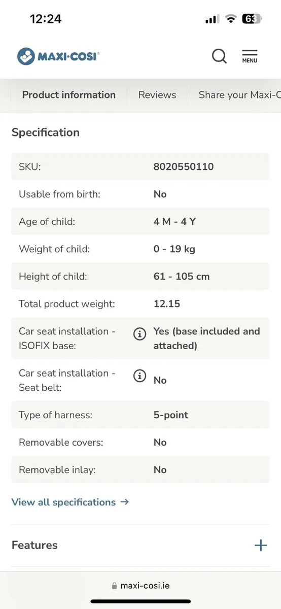 Maxi Cosy Swivel Car seat - Image 3