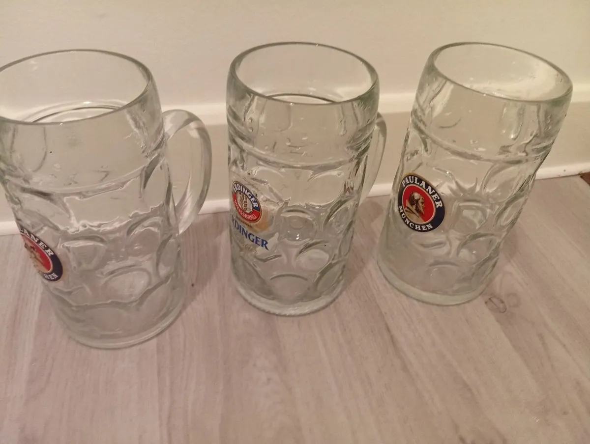 Original Erdinger Weissbrau 1litre Beer Glasses - Image 2