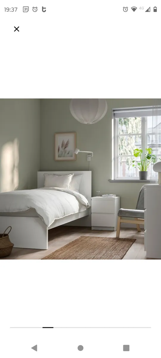 IKEA Malm white single bed - Image 1