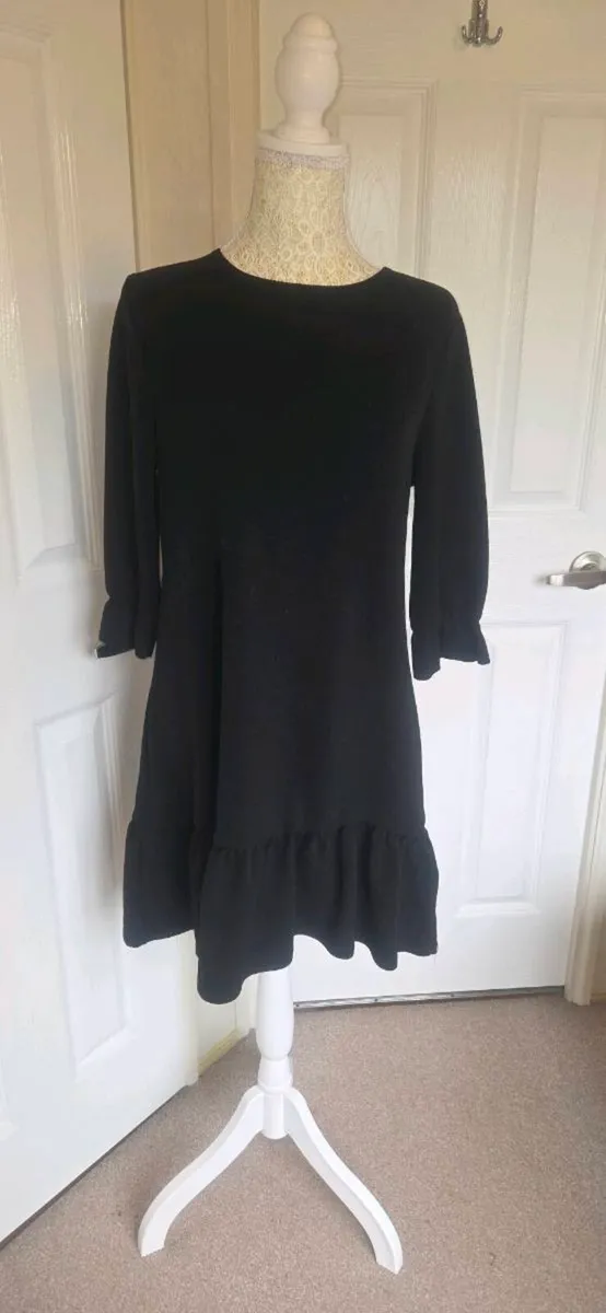 Boohoo black smock mini dress in UK size 12 / EU 4 - Image 1