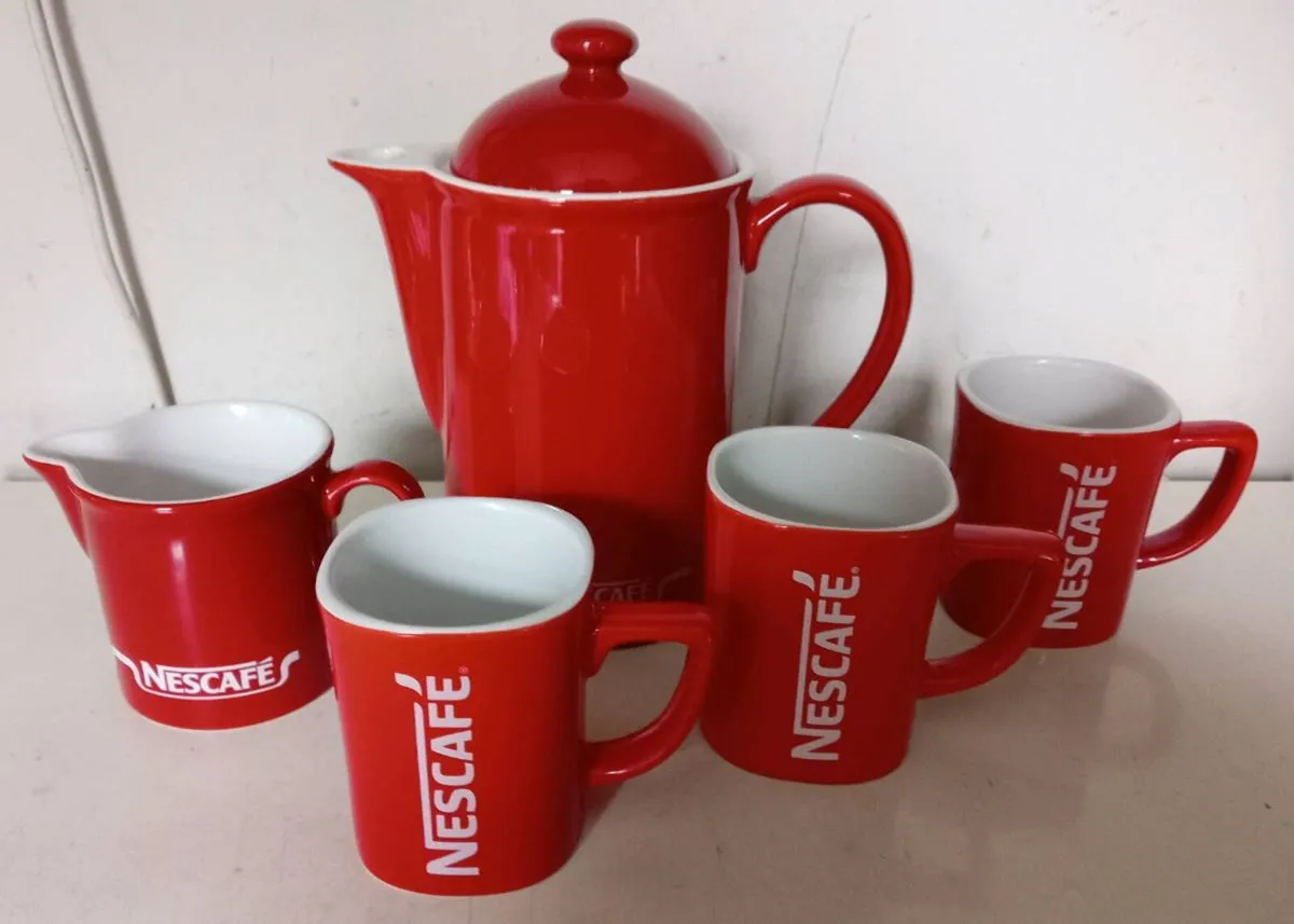 Nescafe Vintage Coffee Pot Mugs and Jug - Image 1