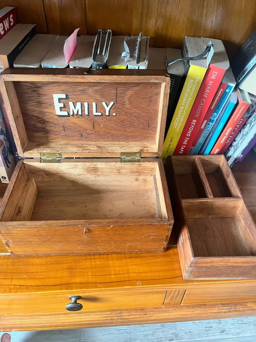 Edwardian Oak Trinket Box - Image 4