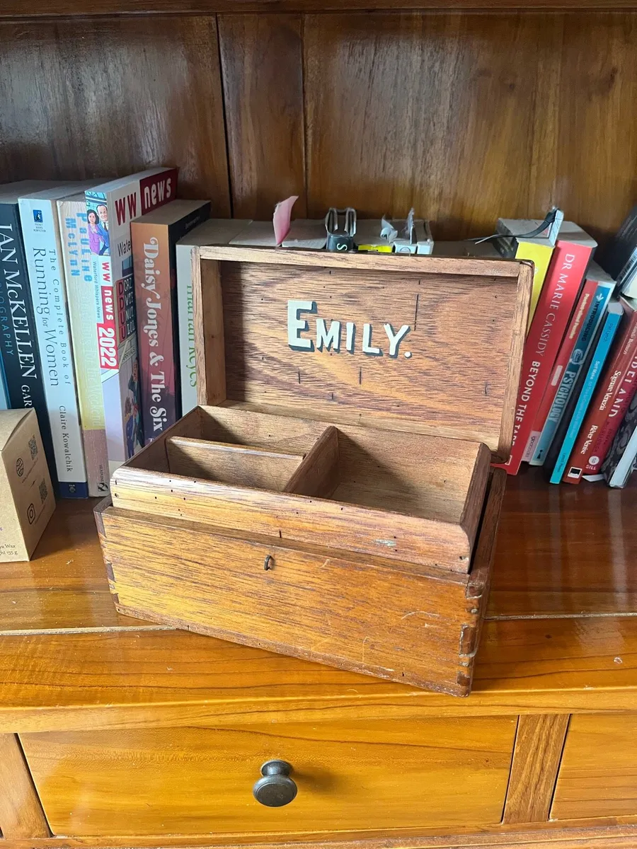 Edwardian Oak Trinket Box - Image 1