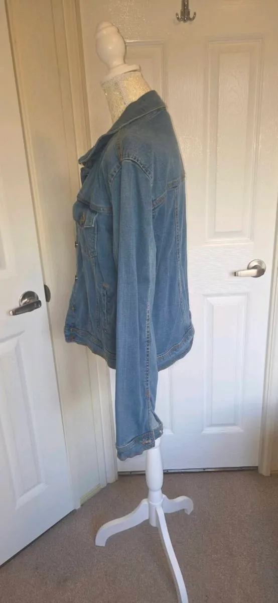 B.Young Blue Denim Jacket UK 16 Classic Casual Fes - Image 3