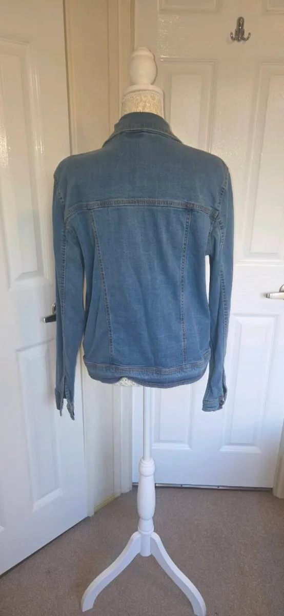 B.Young Blue Denim Jacket UK 16 Classic Casual Fes - Image 4