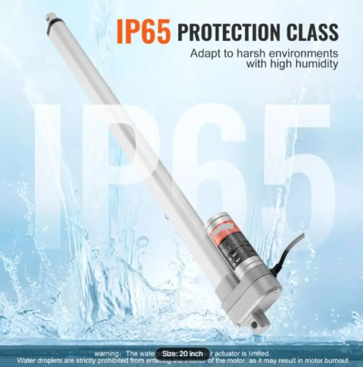 Linear Actuator 12V, 20 Inch Waterproof IP65 Line - Image 2