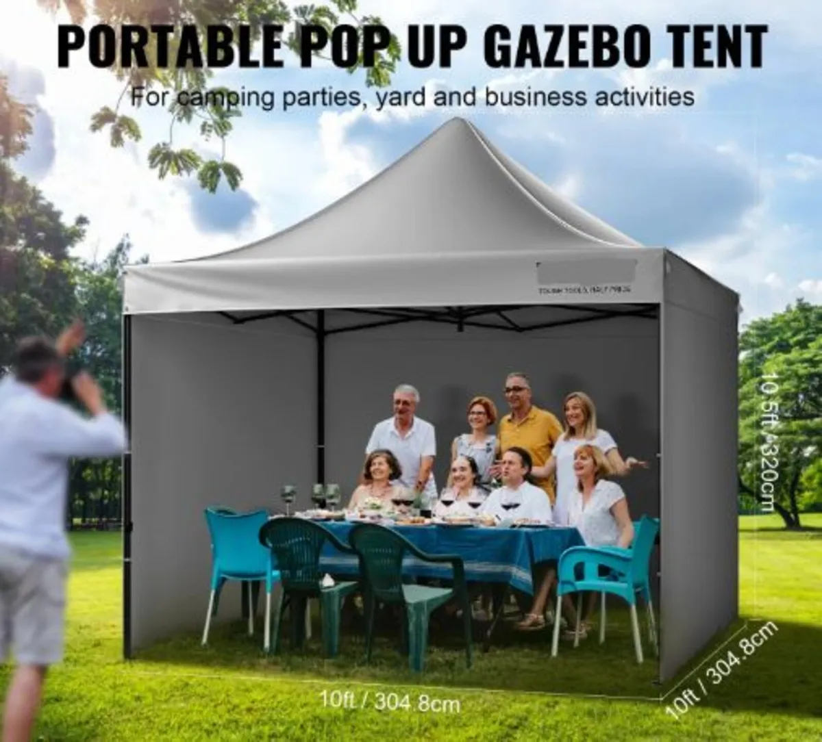 Pop Up Canopy Tent Outdoor Gazebo Tent 304.8x304.8 - Image 2