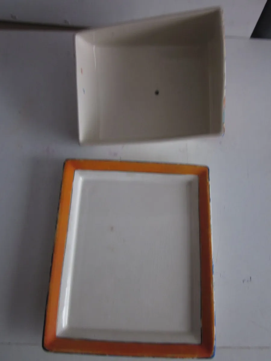 Vintage Britannia Pottery Covered Butter Dish 1920 - Image 2