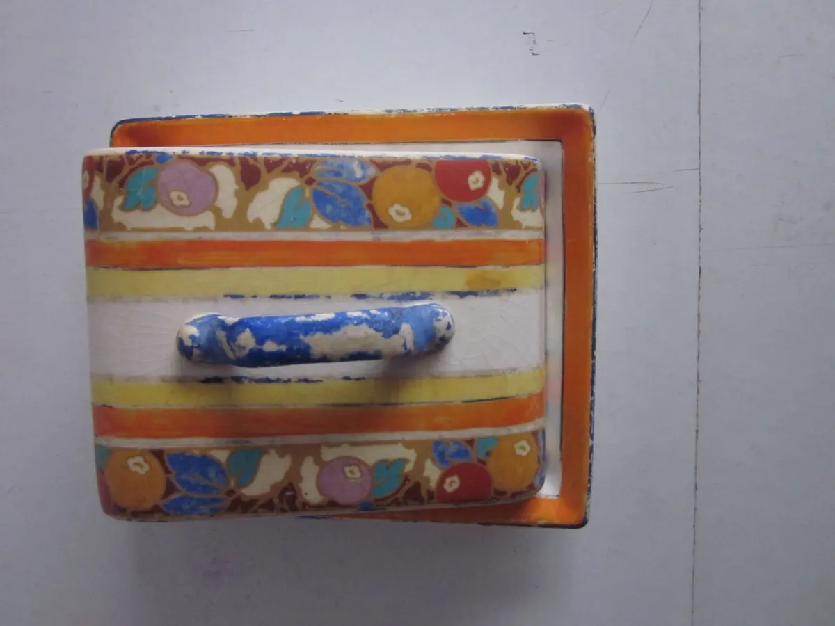 Vintage Britannia Pottery Covered Butter Dish 1920 - Image 1