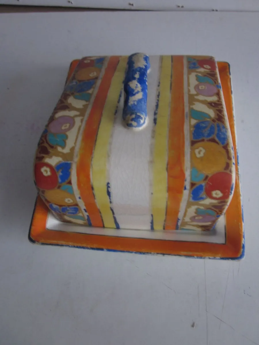 Vintage Britannia Pottery Covered Butter Dish 1920 - Image 3