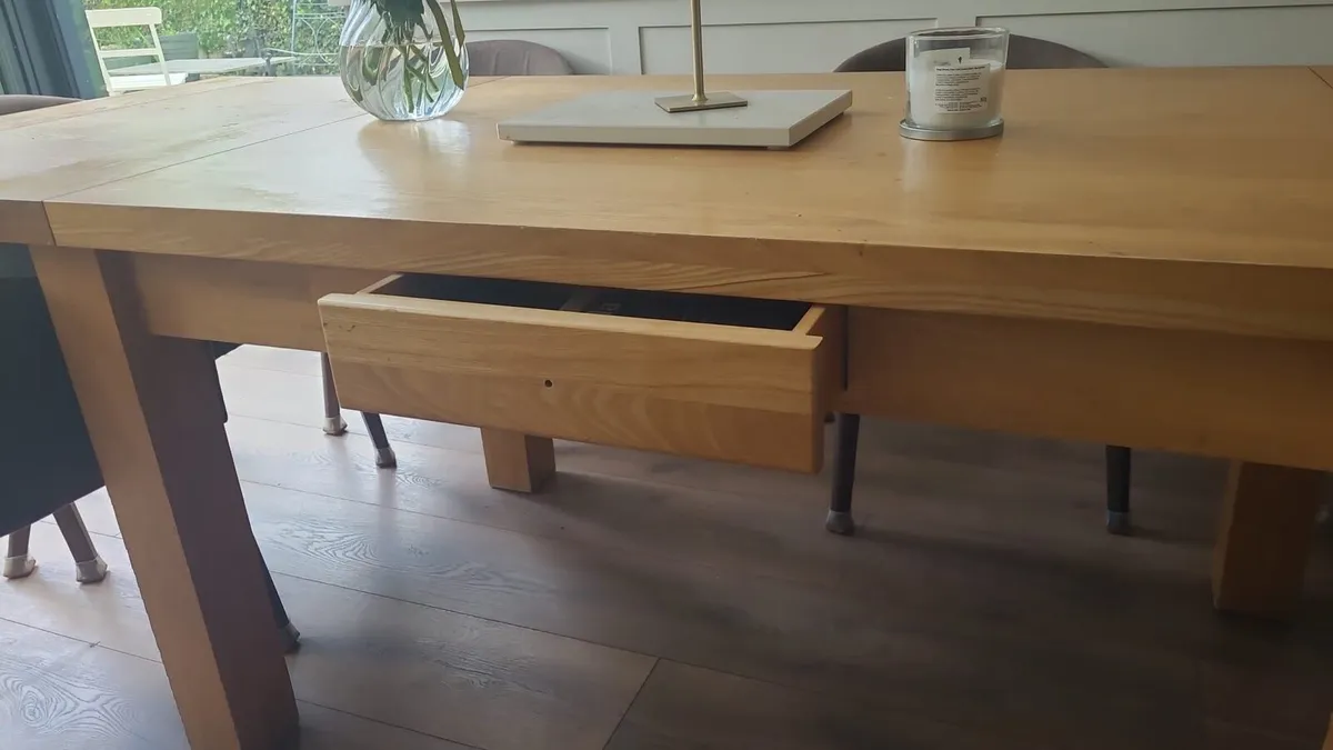 Oak Dining Room Table - Image 4